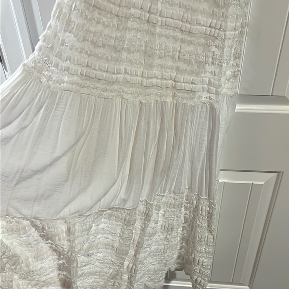 Source Unknown Cream Tiered Maxi Sundress - Picture 3 of 4
